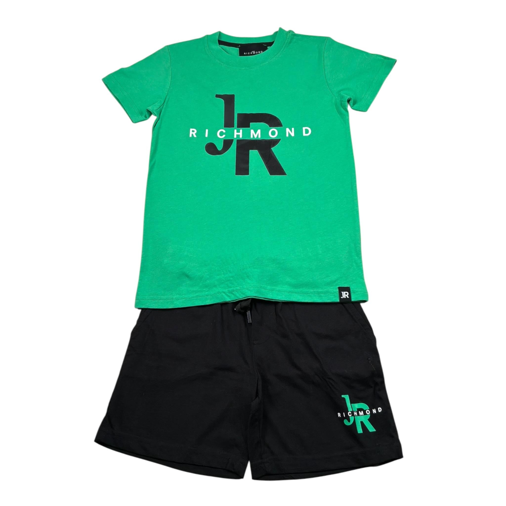 John Richmond Completo 2 Pezzi T-Shirt-Bermuda Verde/Nero per Bambino HBP23011CJ VERDE/NERO JOHN RICHMOND 