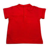 Mini Banda T-Shirt Girocollo Tinta Unita con Stampa per Neonato 326327 ROSSO MINI BANDA 