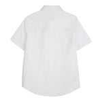 Boss Camicia Mezza Manica Tinta Unita con Logo per Bambino J52273 BIANCO BOSS 