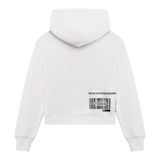 DOLCE & GABBANA felpa chiusa con cappuccio tinta unita con stampa in contrasto Bianco per Bambina L8JWAO BIANCO DOLCE & GABBANA 