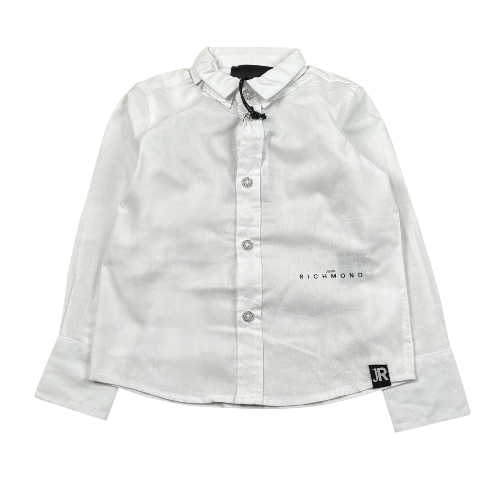John Richmond Camicia tinta unita con Logo Bianco per Neonato RBP23054CA BIANCO JOHN RICHMOND 