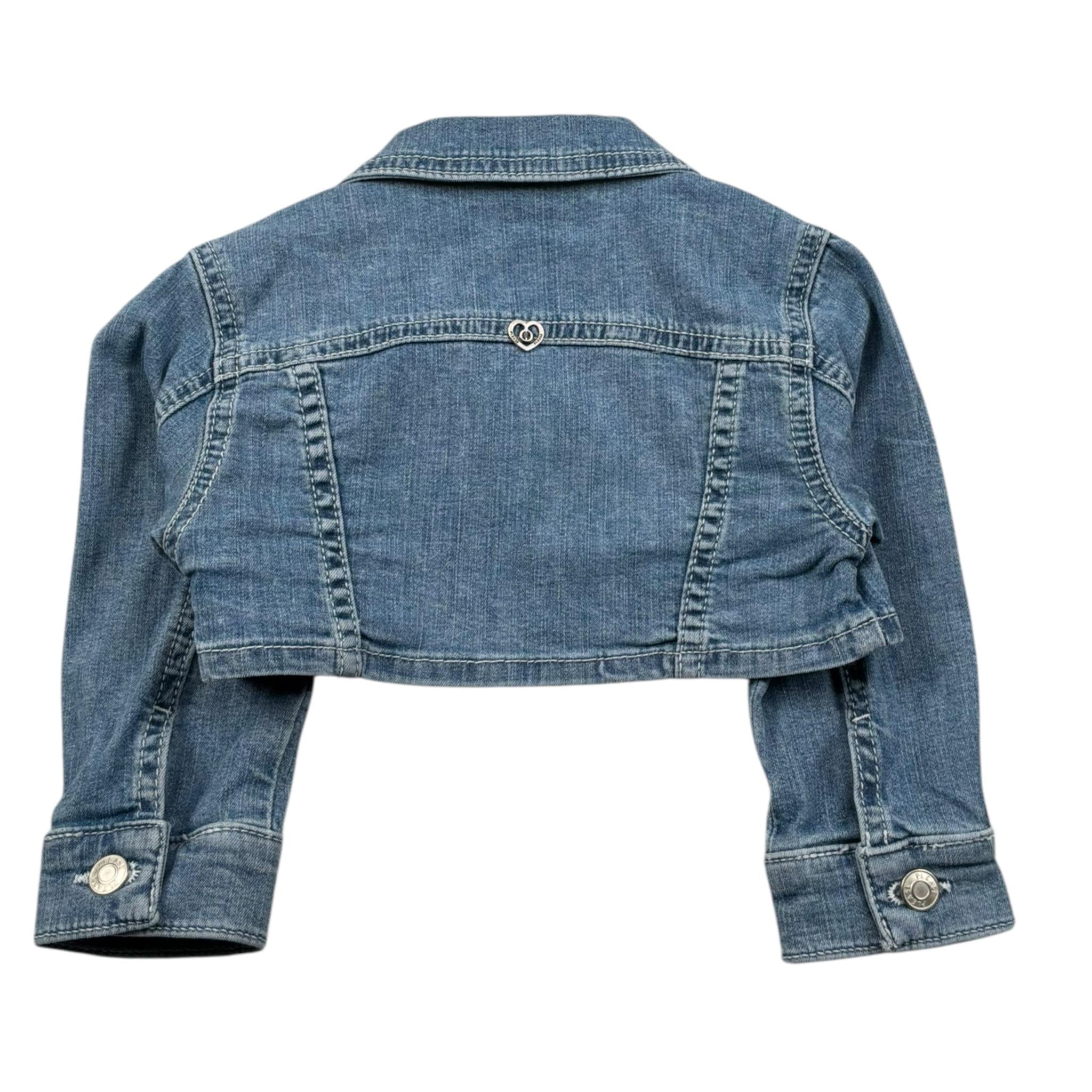 Please Giubbino In Denim Tinta Unita per Bambina JB29012G73J AZZURRO PLEASE 