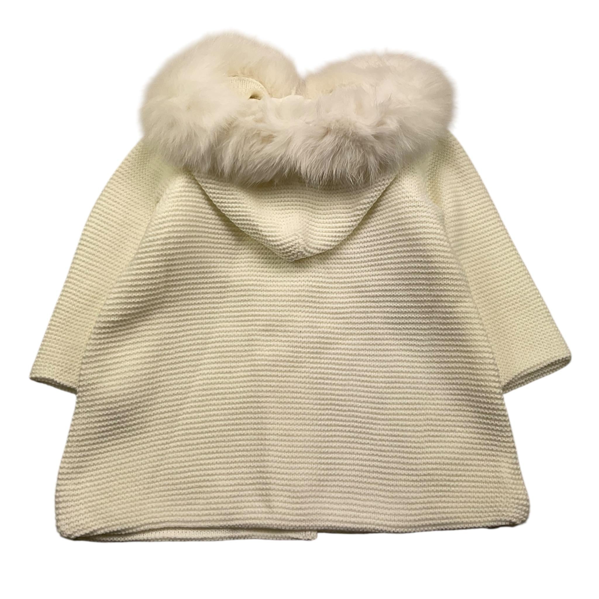 MAC ILUSIO'N cardigan tinta unita con cappuccio Panna per Neonata 9498H PANNA MAC ILUSIO'N 