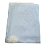 Le Bebe Coperta Bicolore Tinta Unita con Orso per Neonato LBB5293 AZZURRO LE BEBE 