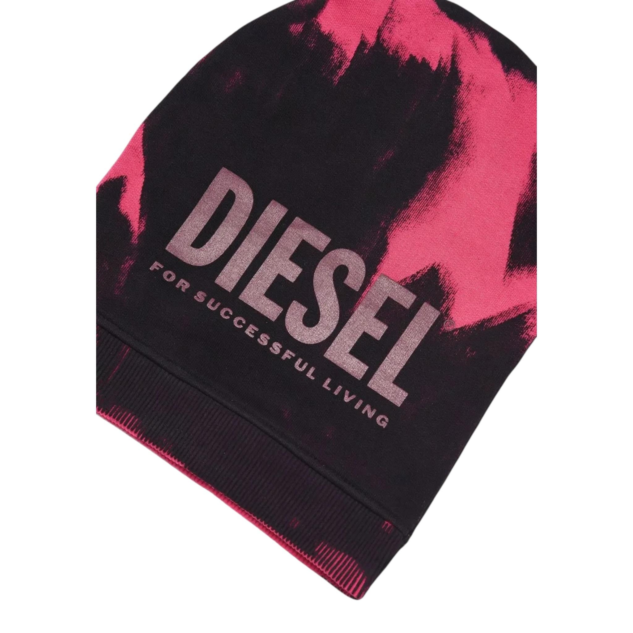 Diesel Cappello Tinta Unita con Stampa E Fantasia per Bambina J00973F NERO DIESEL 