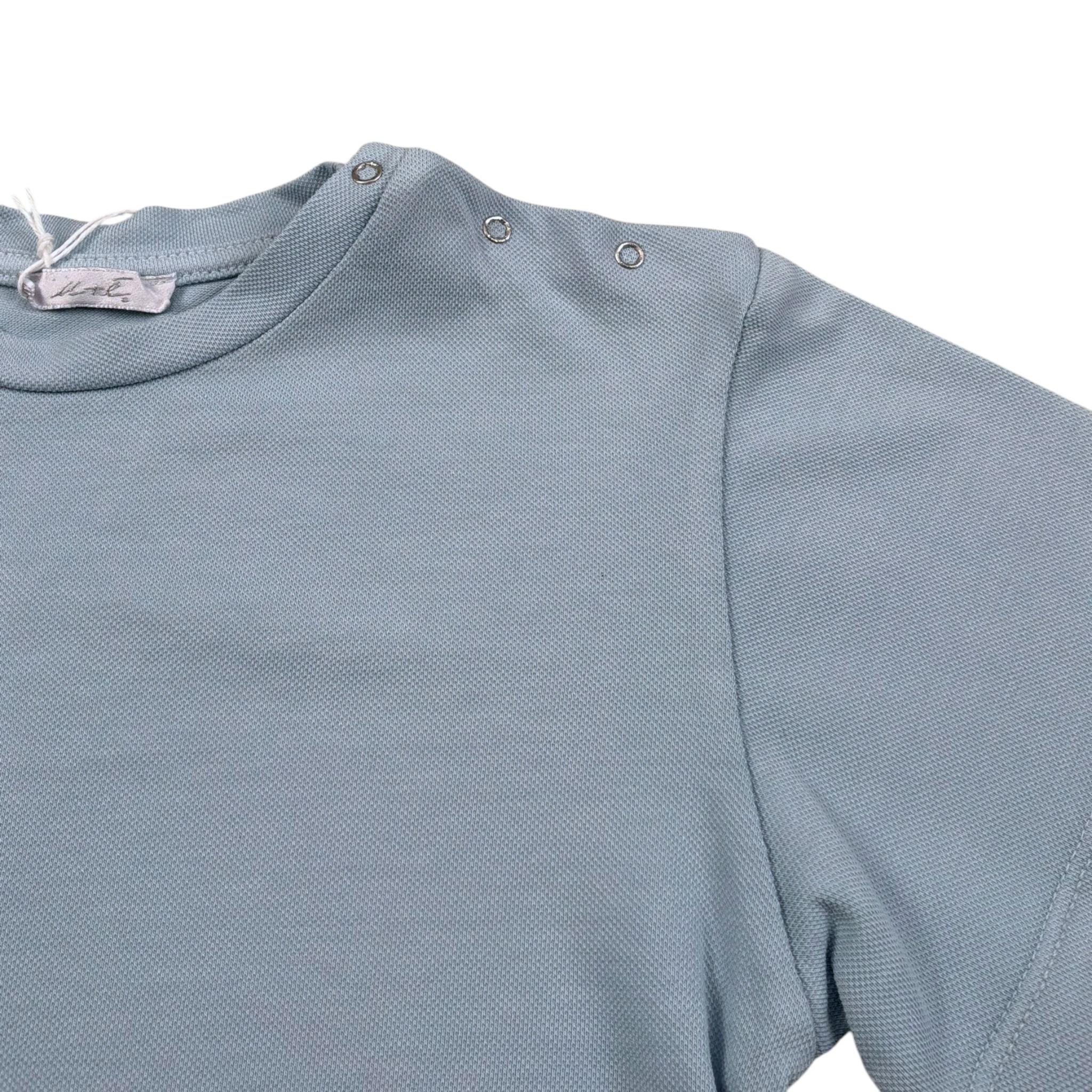 M+E' T-Shirt Girocollo tinta unita Azzurro per Bambino UEM0479 AZZURRO M+E' 
