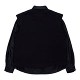 MAISON MARGIELA camicia manica lunga tinta unita con logo Nero per Bambino M60657 NERO MAISON MARGIELA 