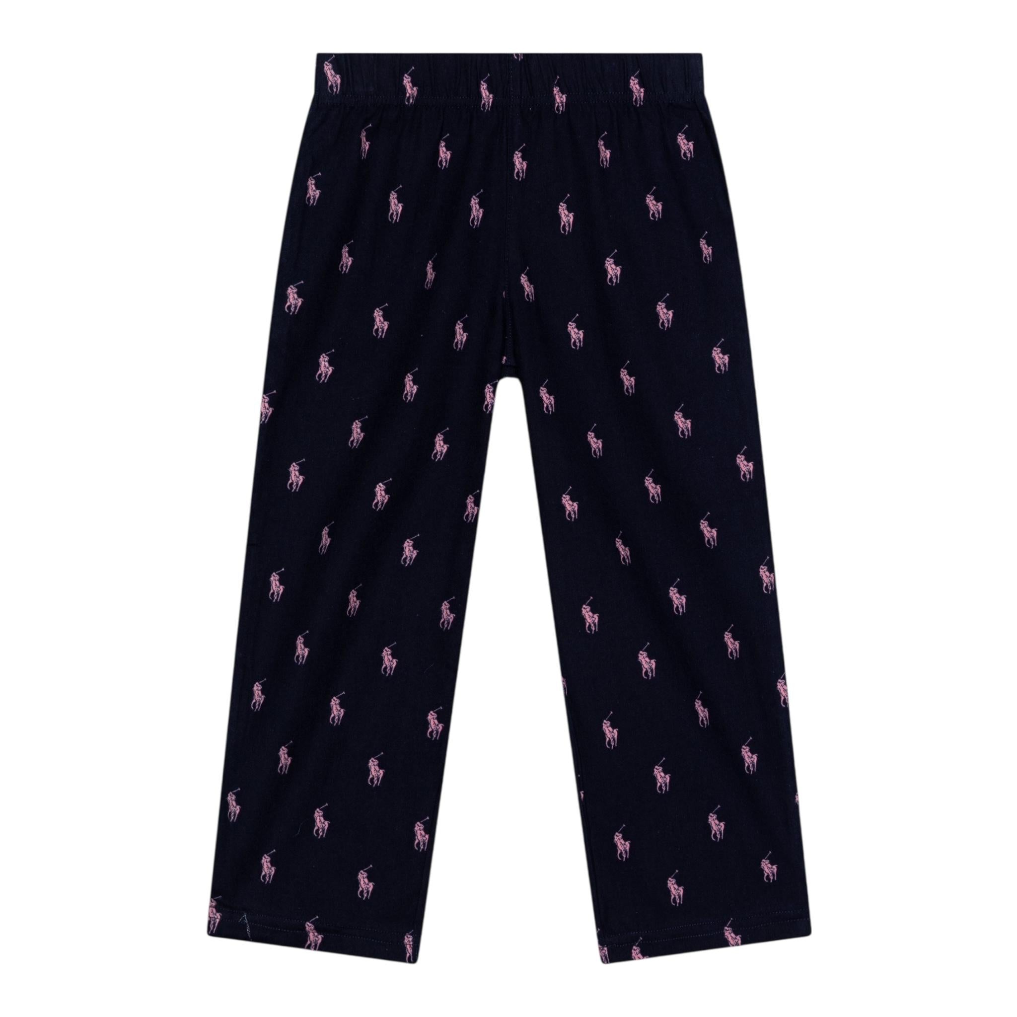 Ralph Lauren Completo 2 Pezzi Pigiama Shirt-Pantalone per Bambina 4P0150 BLU RALPH LAUREN 