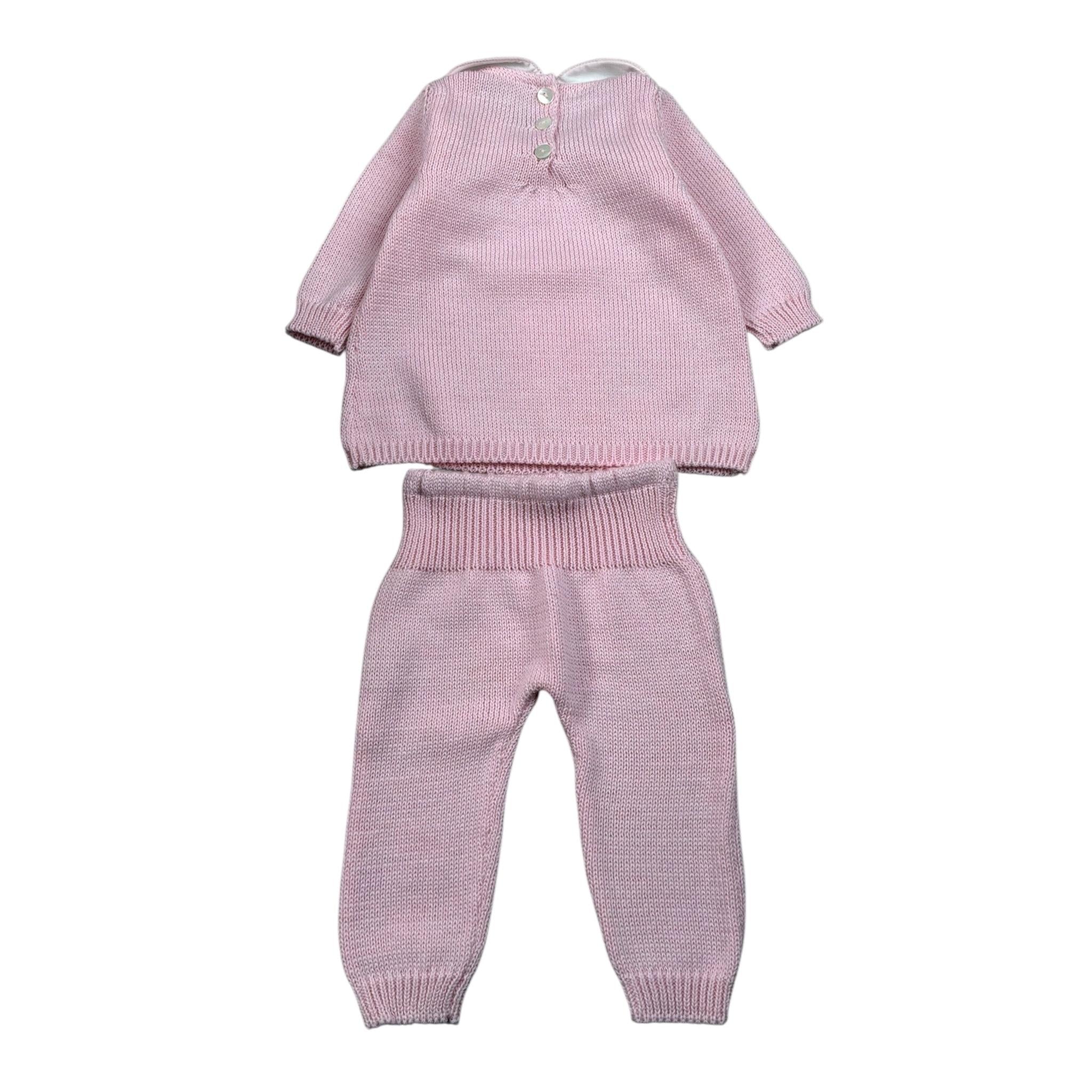 Scaldacuore Completo 2 Pezzi Maglia-Pantalone Tinta Unita per Neonata PS06PANTPE24 ROSA SCALDACUORE 
