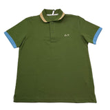 Sun68 Polo Mezza Manica Tinta Unita con Profili In Contrasto per Bambino A35312 VERDE SUN68 