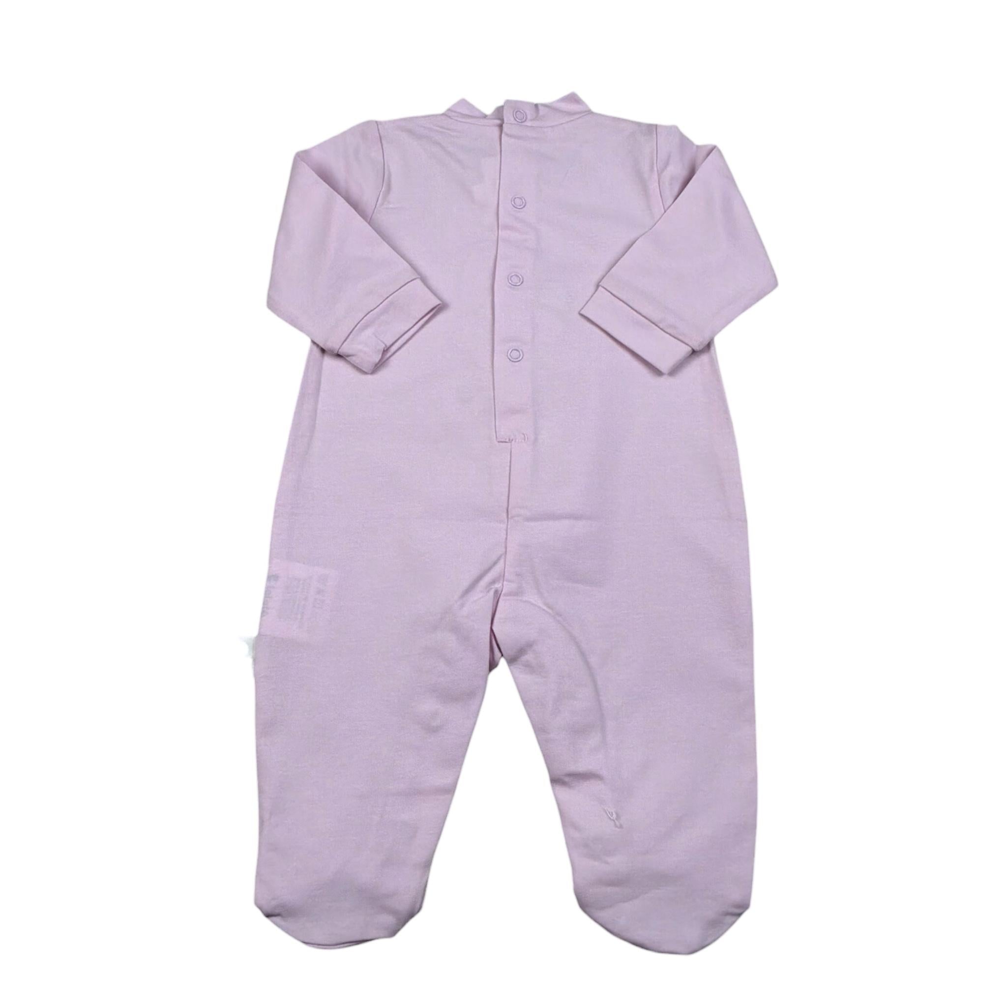 Lalalu' Tutina Tinta Unita con Stampa per Neonata TJL505P ROSA LALALU' 