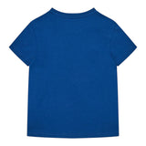 Guess T-Shirt Girocollo Tinta Unita con Stampa per Neonato N5RI00K8HM4X BLU GUESS 
