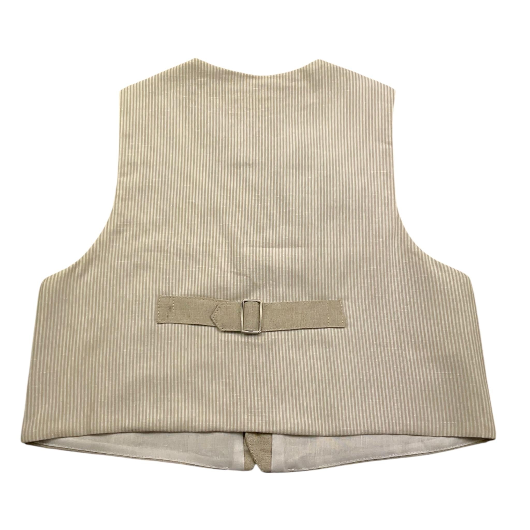 Amaya Gilet Tinta Unita con Fantasia A Righe per Bambino 593560 BEIGE AMAYA 