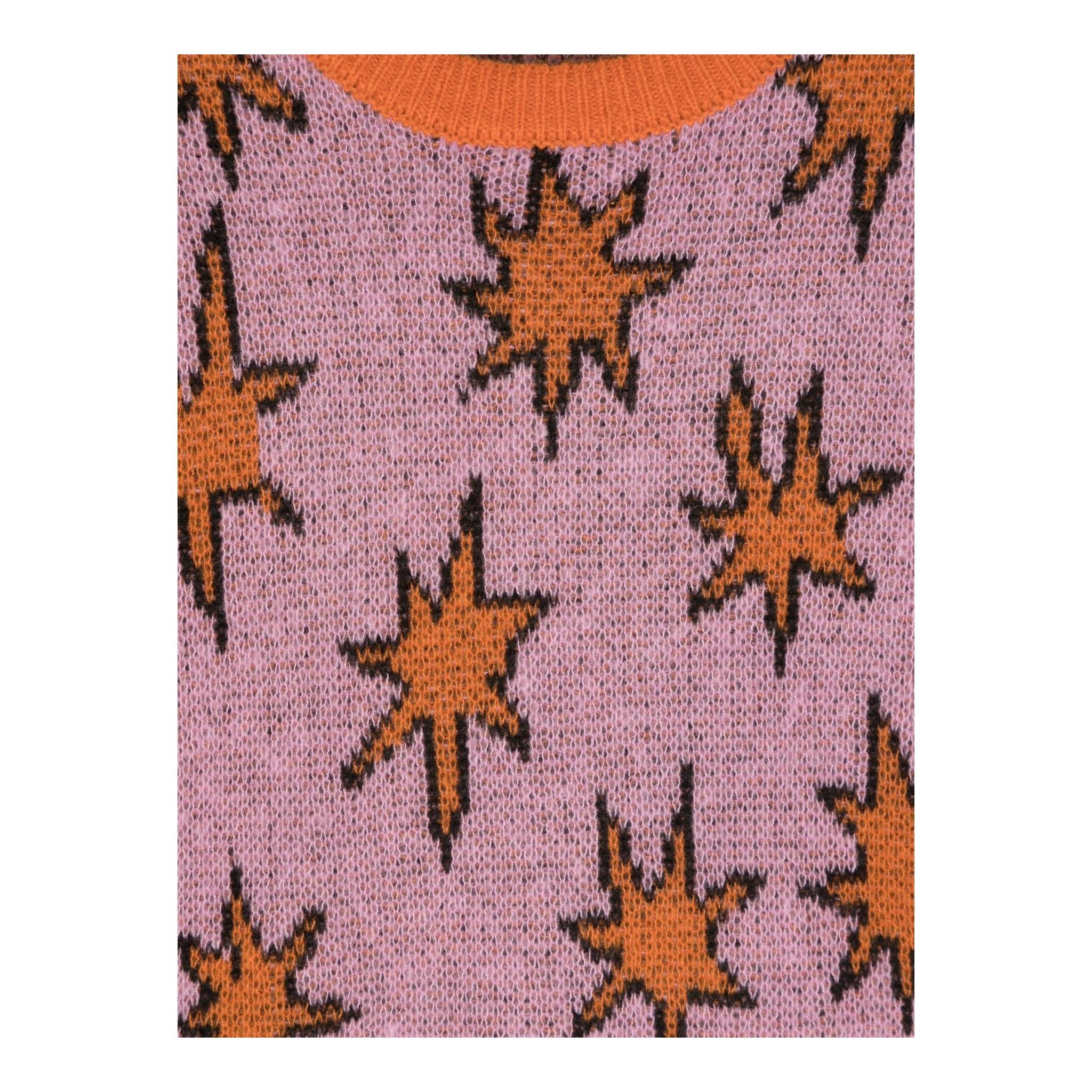 STELLA McCARTNEY maglia girocollo tinta unita con fantasia Lilla per Bambina TV9B00 LILLA STELLA McCARTNEY 