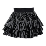 Monnalisa Gonna Tinta Unita In Ecopelle per Neonata 19D704N NERO MONNALISA 