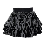 Monnalisa Gonna Tinta Unita In Ecopelle per Neonata 19D704N NERO MONNALISA 