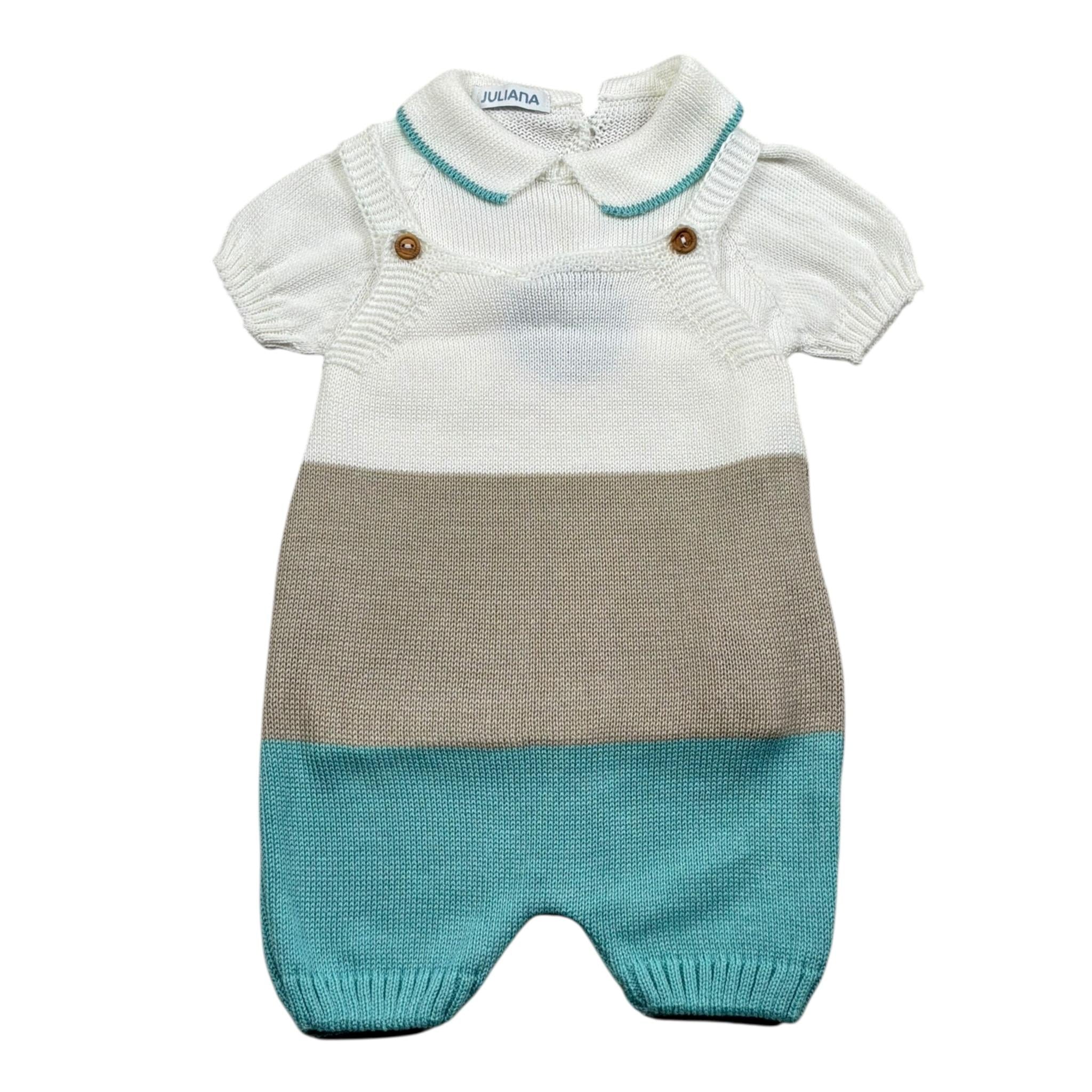 Juliana Completo 2 Pezzi Maglia-Pagliaccetto per Neonato 25201 PANNA JULIANA 