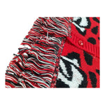 EMC cardigan stampa fantasia con frange Rosso/nero per Bambina CE2078 ROSSO/NERO EMC 