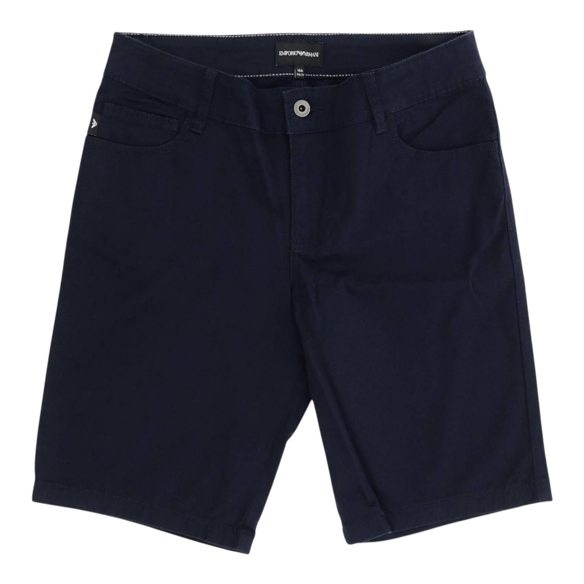 Emporio Armani Bermuda Tinta Unita con 5 Tasche per Bambino 8N4S01X BLU EMPORIO ARMANI 
