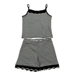 Please Completo 2 Pezzi Canotta-Short Fantasia A Righe per Bambina KB06071G71 BIANCO/NERO PLEASE 