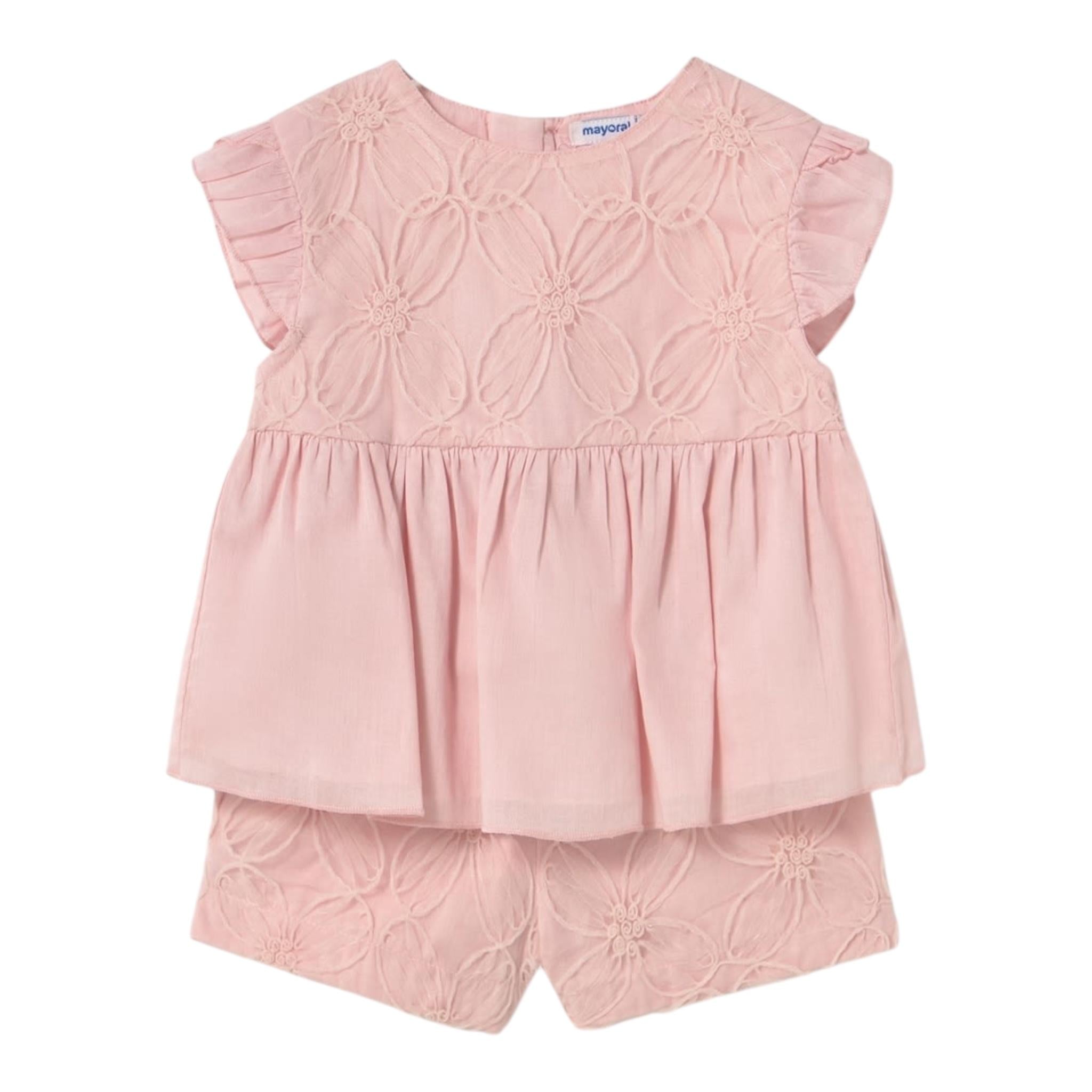 Mayoral Completo 2 Pezzi Camicia-Short Tinta Unita per Neonata 1261 ROSA MAYORAL 