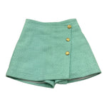 Janice Short Tinta Unita Modello Gonna per Bambina JN521R VERDE ACQUA JANICE 