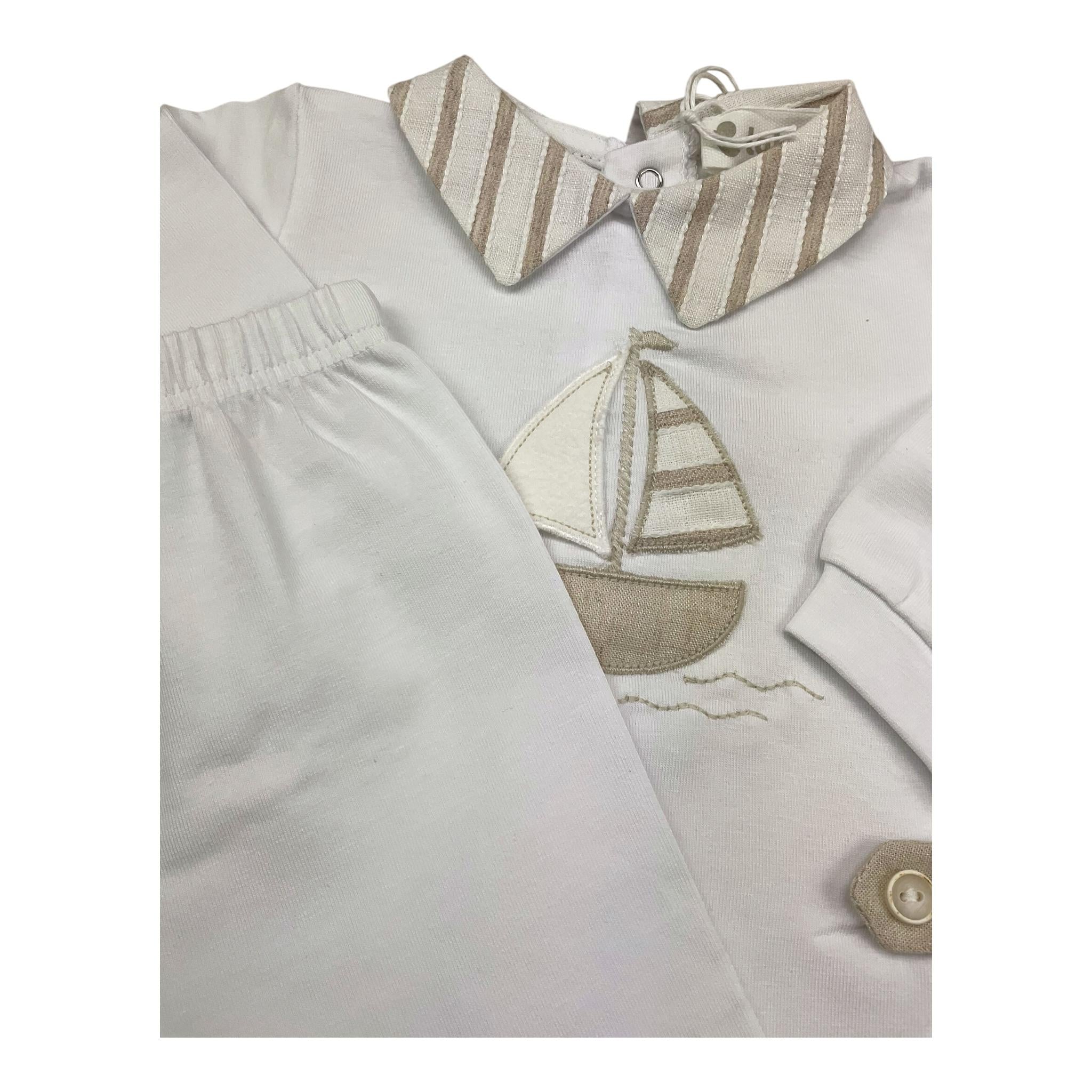 Lalalu' Completo 2 Pezzi Shirt-Ghettina per Neonato CPL2P BIANCO LALALU' 