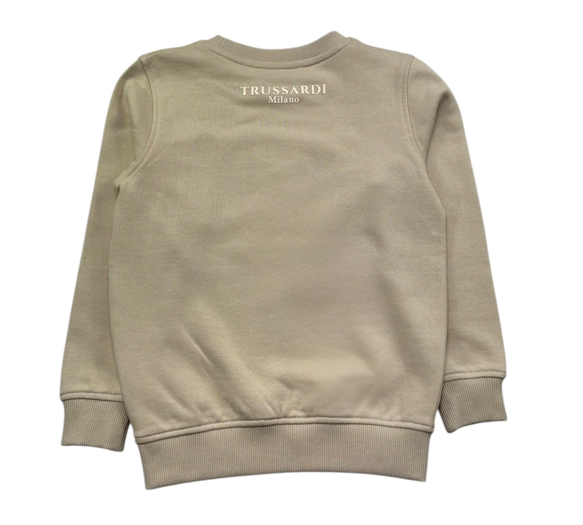 Trussardi Felpa Chiusa Girocollo Tinta Unita per Bambino TBP26157FE BEIGE TRUSSARDI 