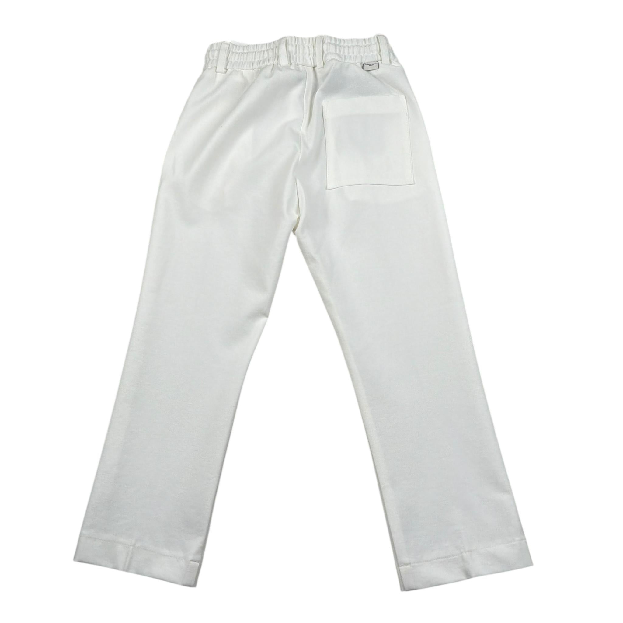Paolo Pecora Pantalone Tinta Unita con Elastico In Vita per Bambino PP3934 BIANCO PAOLO PECORA 