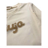 Liu Jo Shirt Tinta Unita Girocollo con Brillantini per Neonata KF4069X PANNA LIU JO 