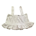 Janice Top Tinta Unita con Bretelle per Bambina JN237R BIANCO JANICE 