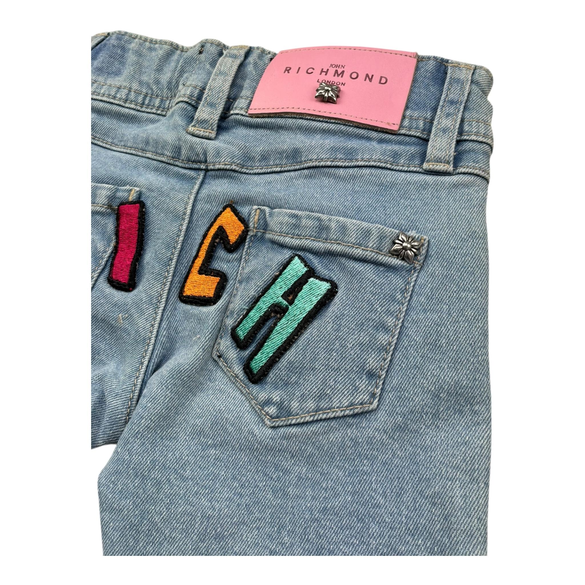 John Richmond Jeans Tinta Unita con Girovita Regolabile per Neonata RIP26097FE AZZURRO JOHN RICHMOND 