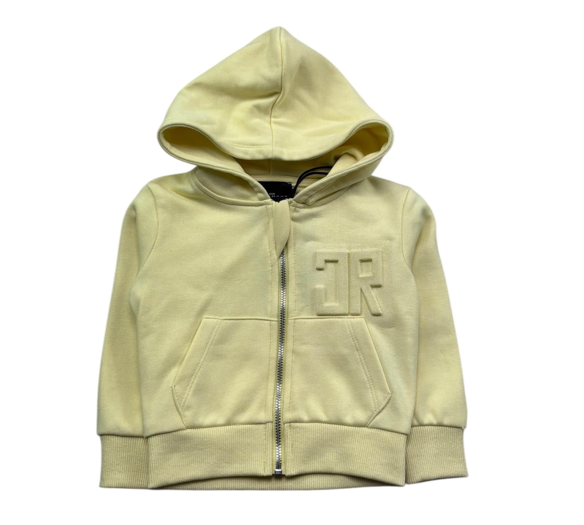 John Richmond Felpa con Zip E Cappuccio Tinta Unita con Logo per Neonato RIP26004FE GIALLO JOHN RICHMOND 