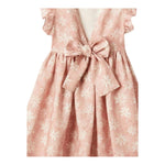 Il Gufo Abito Giromanica Tinta Unita con Fantasia Fiori per Bambina P25VM775L4002 ROSA IL GUFO 