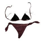 Plume Éthérée Costume 2 Pezzi Triangolo-Slip Tinta Unita per Bambina P09 VIOLA PLUME ÉTHÉRÉE 