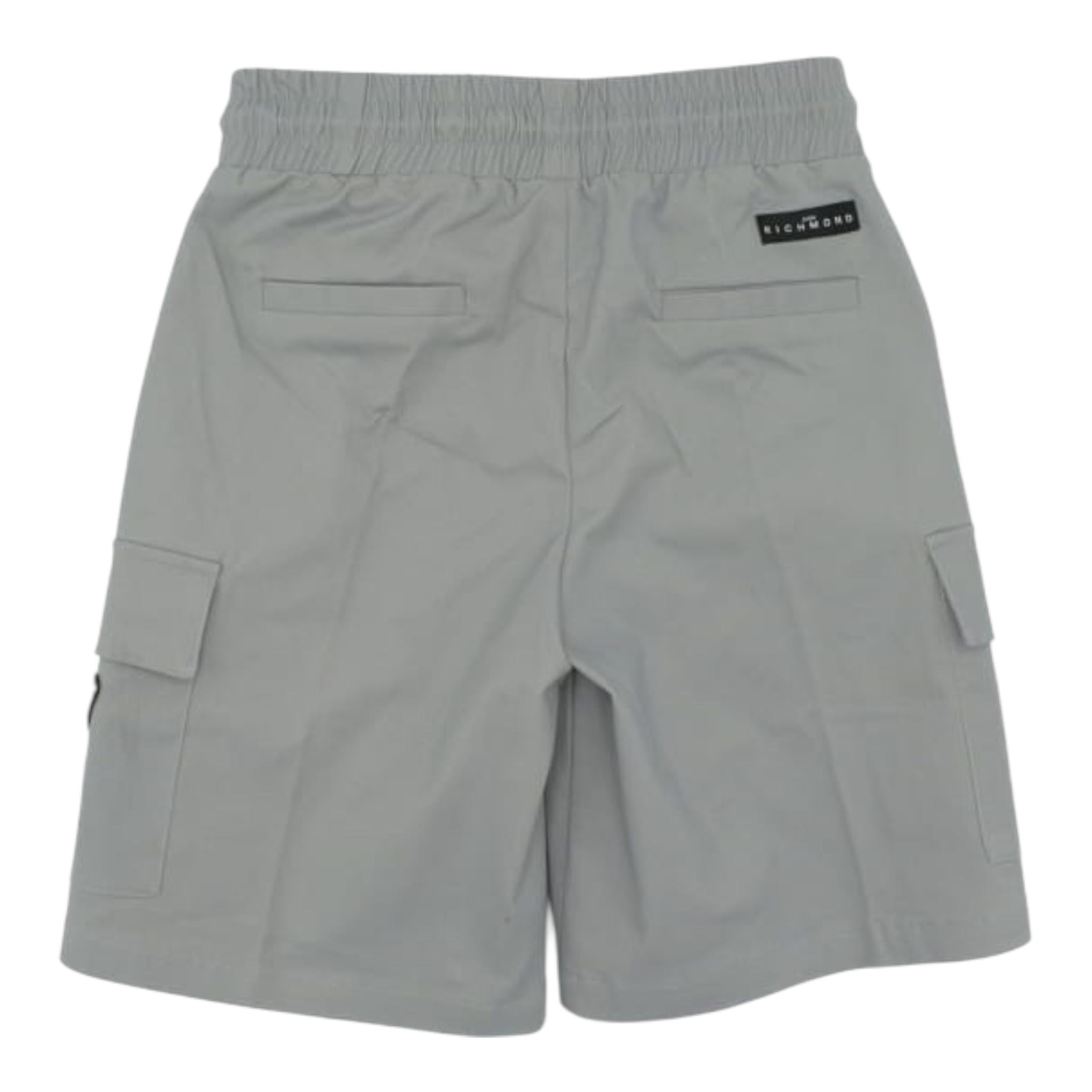 John Richmond Bermuda Tinta Unita con Elastico In Vita per Bambino RBP25144BEX GRIGIO JOHN RICHMOND 