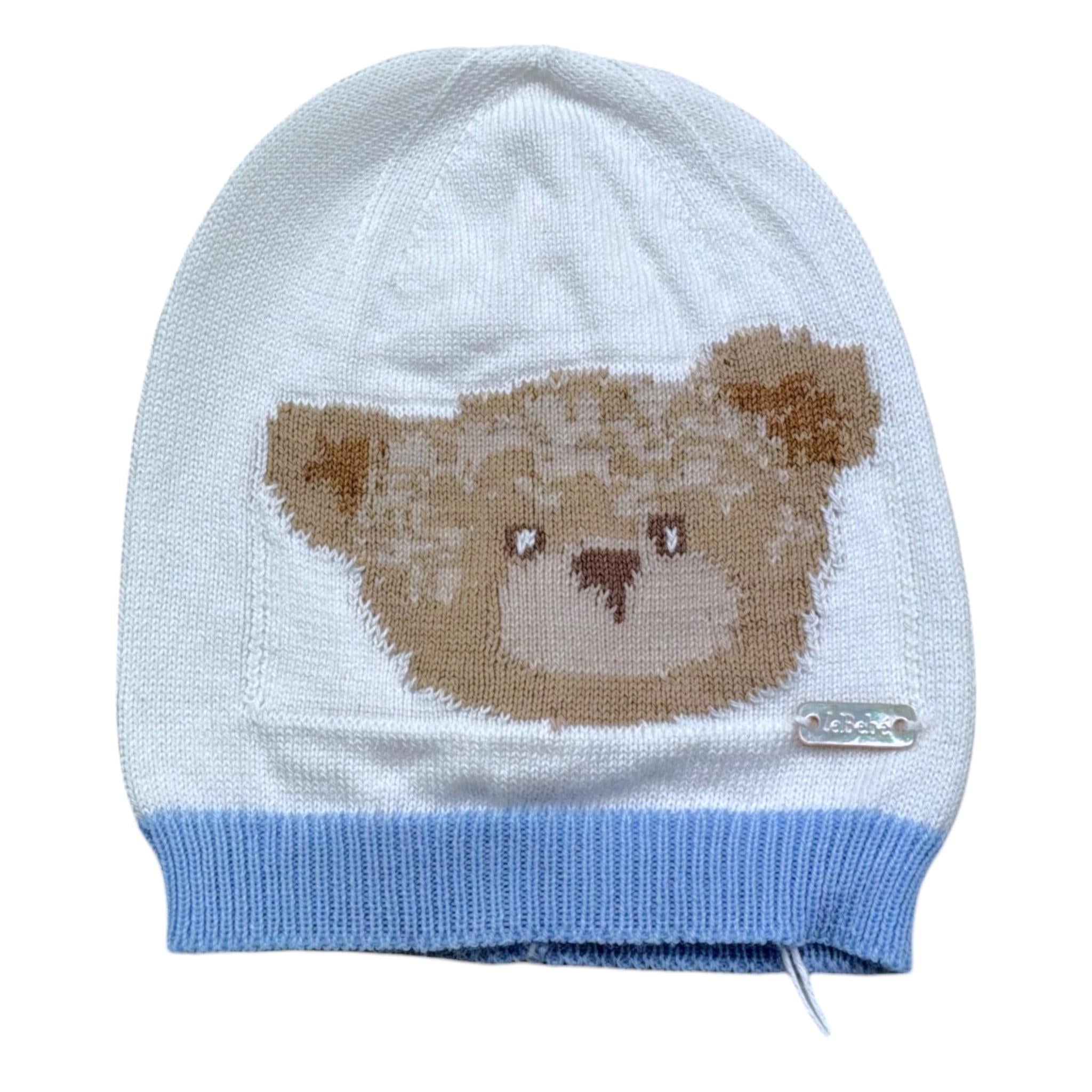 Le Bebe' Cappello Tinta Unita con Stampa per Neonato LBB5315 BIANCO LE BEBE' 