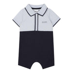 Boss Pagliaccetto Mezza Manica Bicolore per Neonato J52207 BLU BOSS 