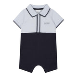 Boss Pagliaccetto Mezza Manica Bicolore per Neonato J52207 BLU BOSS 