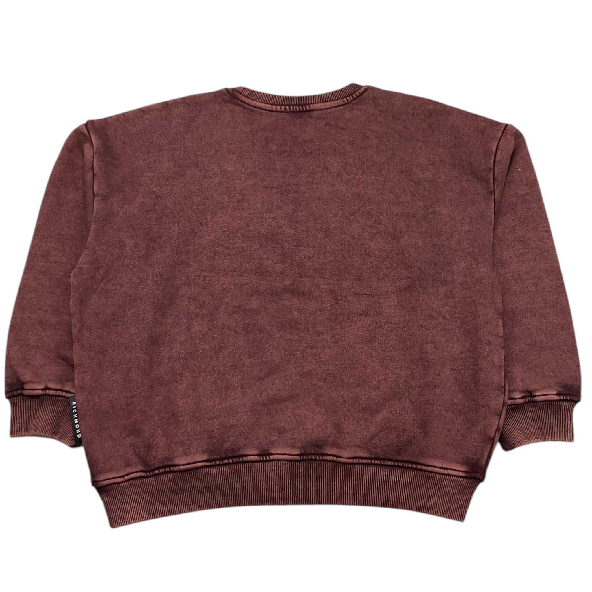 JOHN RICHMOND felpa chiusa girocollo tinta unita con applicazioni Bordeaux per Bambino RBA25113FE BORDEAUX JOHN RICHMOND 