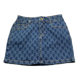 Twinset Gonna Tinta Unita con Stampa In Denim per Bambina 251GJ2111 BLU TWINSET 