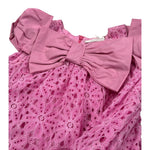 Miss Grant Abito tinta unita Traforato Rosa per Bambina MG1268J ROSA MISS GRANT 