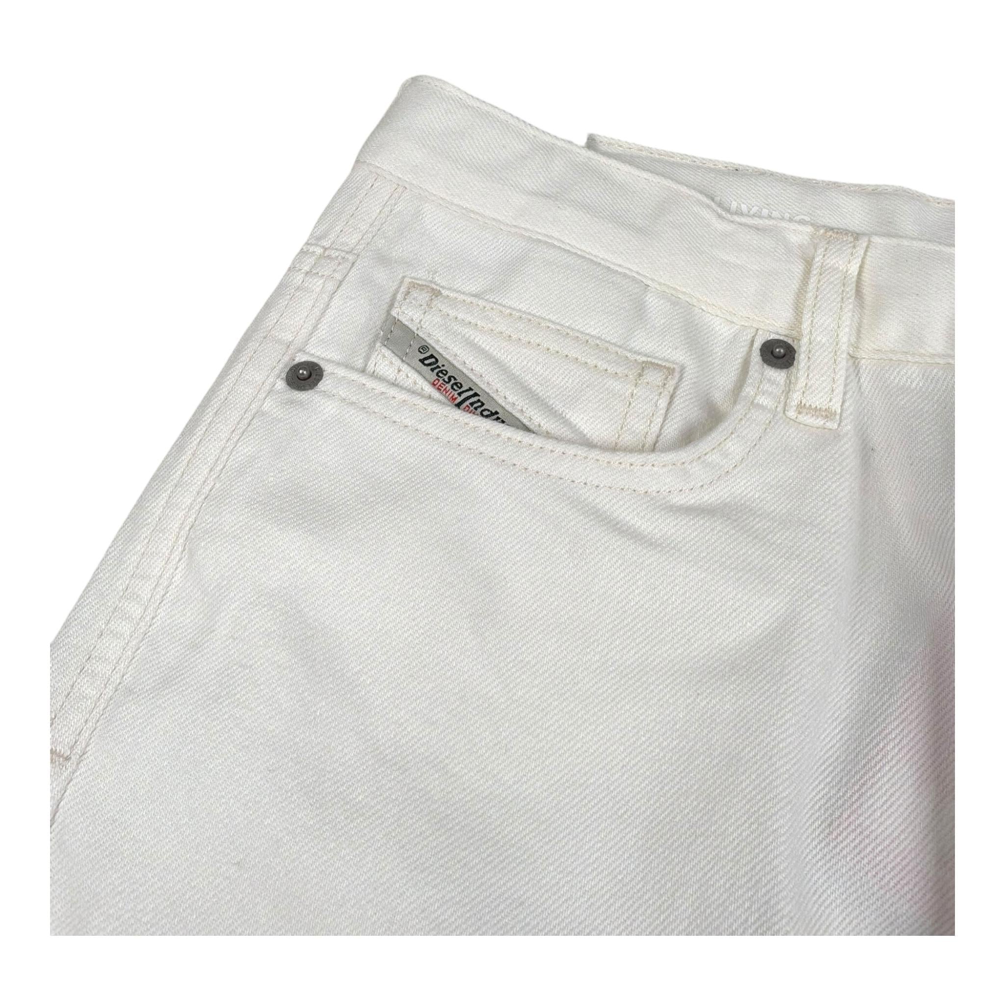 Diesel Jeans Tinta Unita Modello Palazzo per Bambina J01923 BIANCO DIESEL 