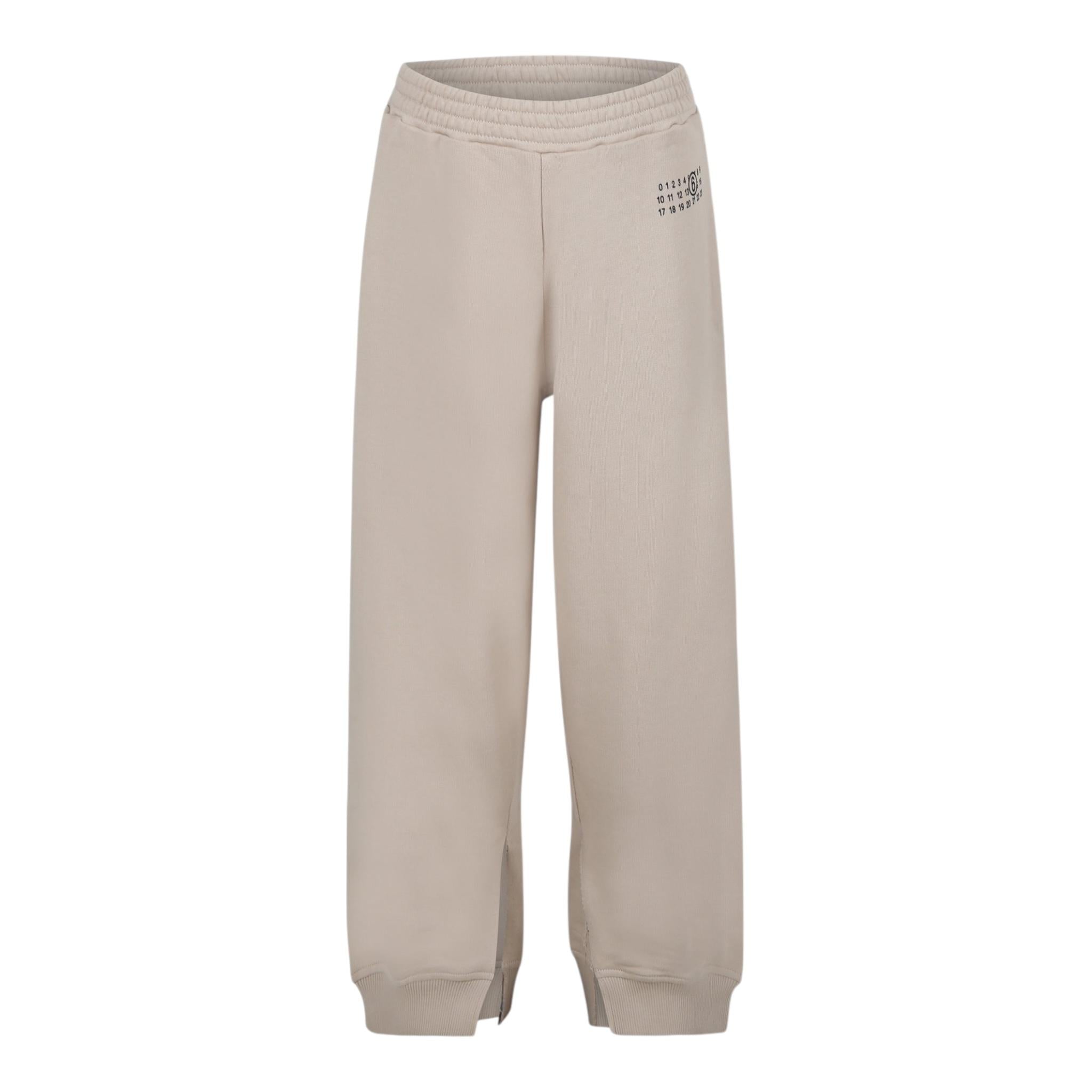 MAISON MARGIELA pantalone modello tuta tinta unita con stampa Beige per Bambina M60693 BEIGE MAISON MARGIELA 