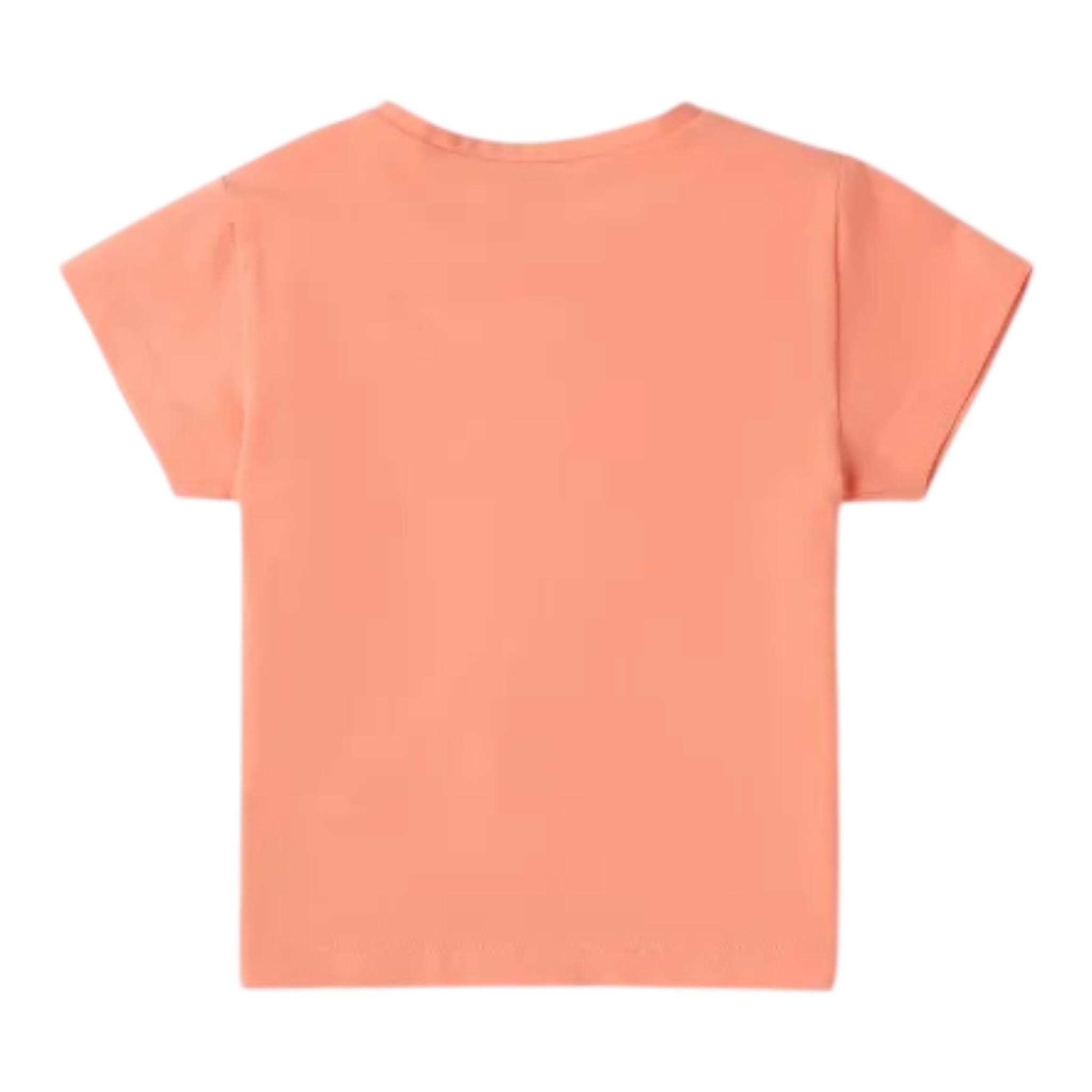 Sarabanda T-Shirt Tinta Unita Girocollo per Neonata 0B317N PESCA SARABANDA 