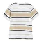 Boss T-Shirt Girocollo Fantasia A Righe per Neonato J52116 BIANCO BOSS 