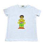 Mousse T-Shirt Girocollo Tinta Unita con Stampa per Bambino DINOBEACHX BIANCO MOUSSE 