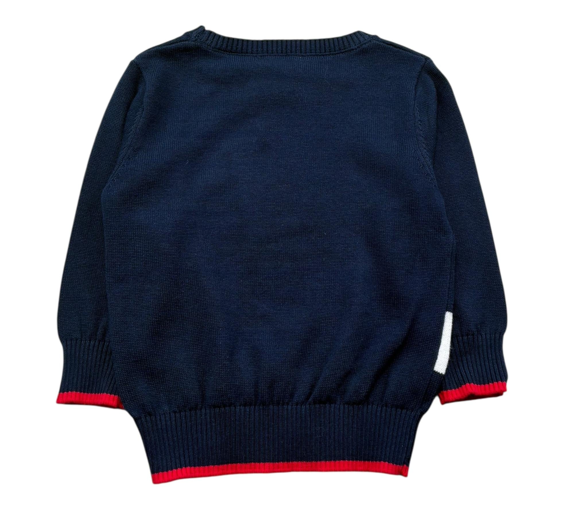 Trussardi Maglia Girocollo Tinta Unita per Neonato TIP26099MA BLU TRUSSARDI 