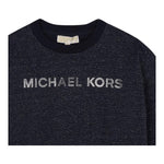MICHAEL KORS felpa girocollo tinta unita con stampa Blu per Bambina R30149 BLU MICHAEL KORS 