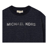 MICHAEL KORS felpa girocollo tinta unita con stampa Blu per Bambina R30149 BLU MICHAEL KORS 